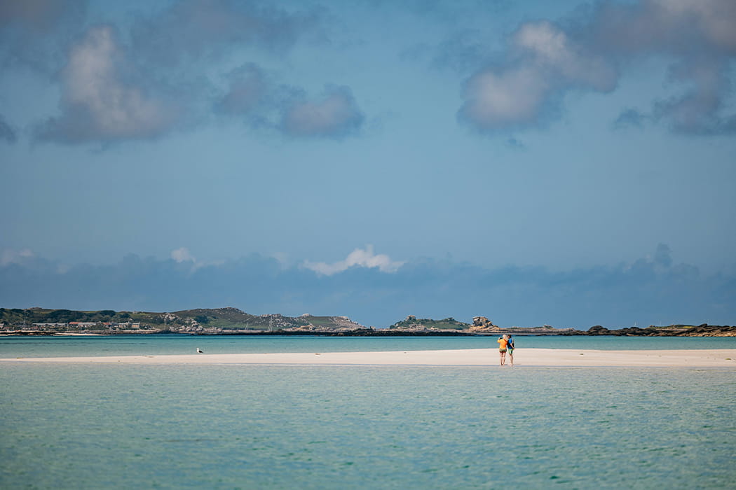 Ganilly Sandbar, St Martin's, Isles of Scilly