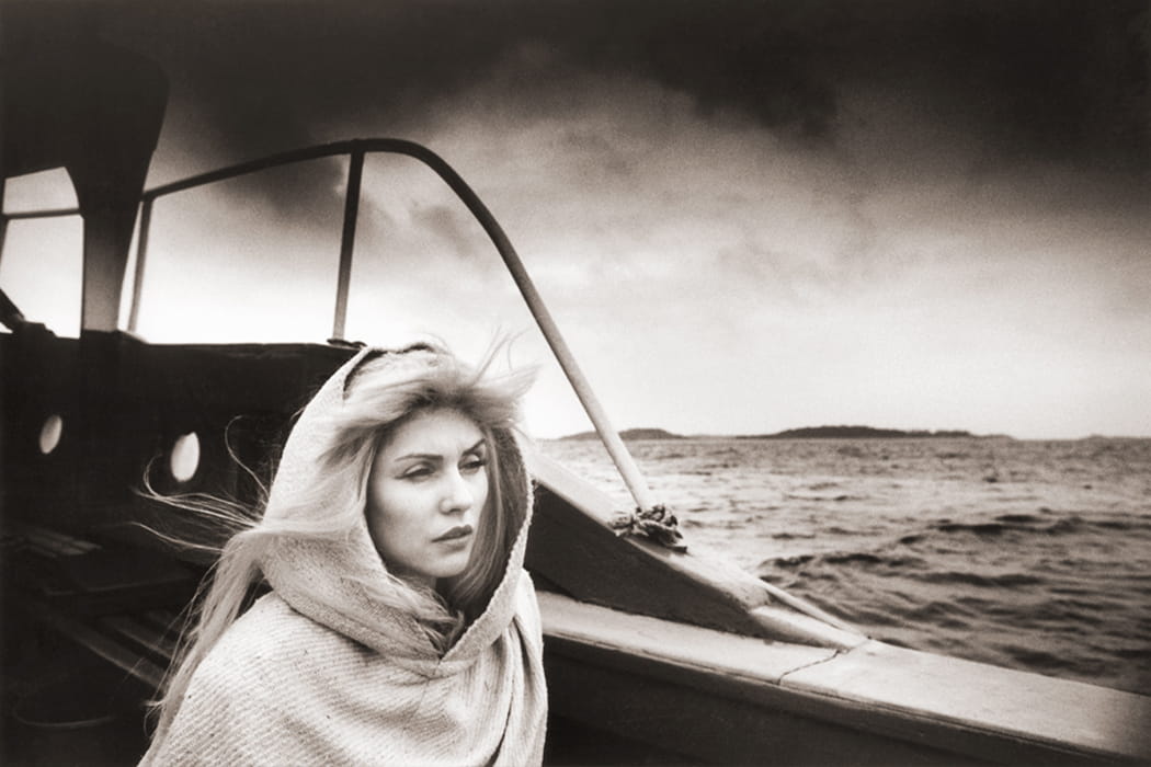 Blondie in a monks costume on a fishing boat. Isles of Scilly
