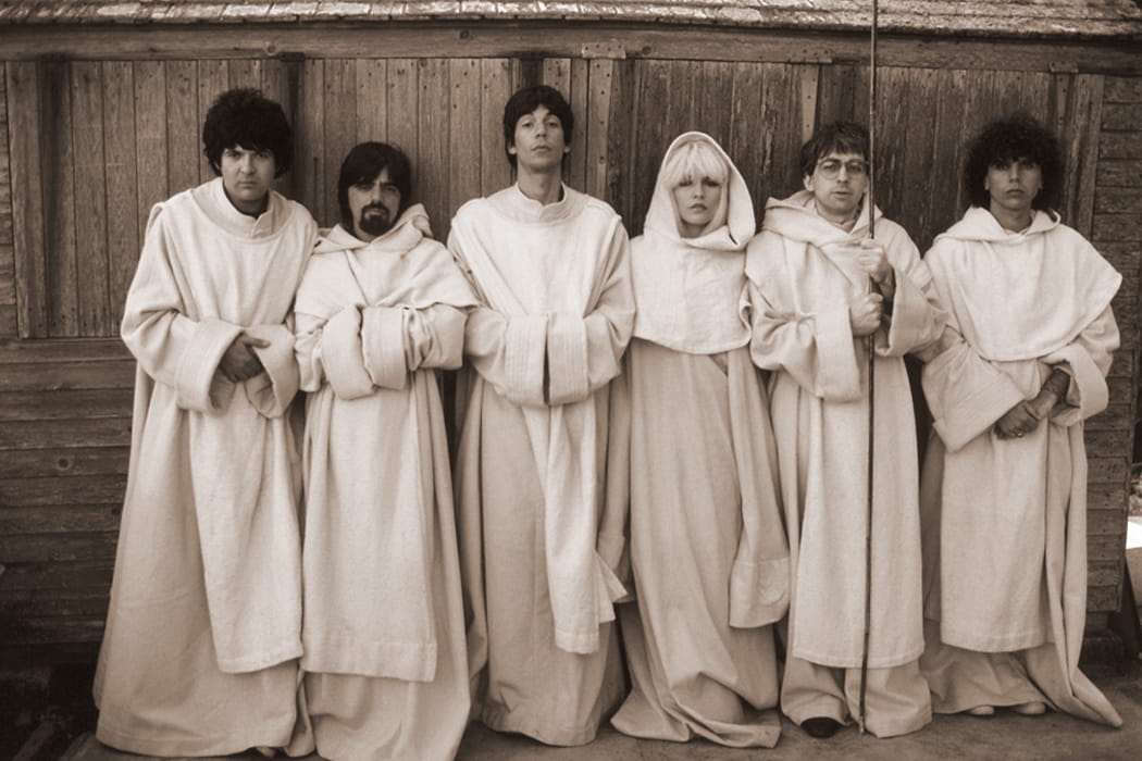 Blondie in a monks costume, Tresco, Isles of Scilly