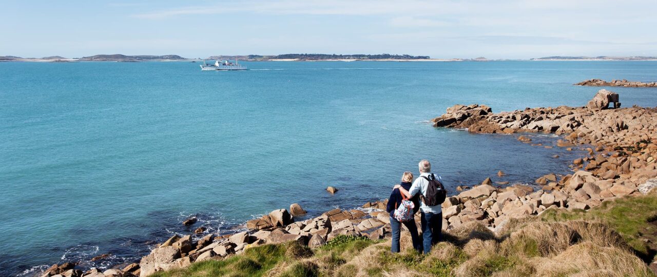 Roger and Pasty Manning's walking the coastal path on St Mary's