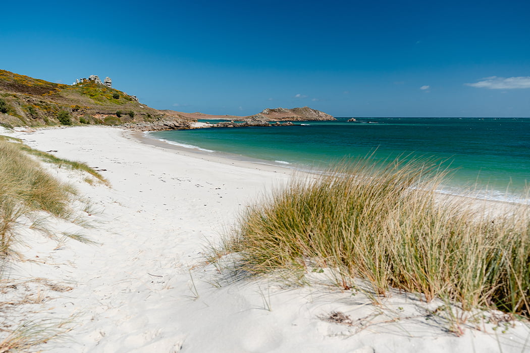 little bay beach, st Martin's, Isles of Scilly in spring