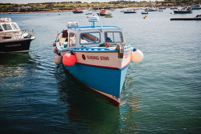 Guiding star tripper boat, St Mary's Harbour, Isles of Scilly
