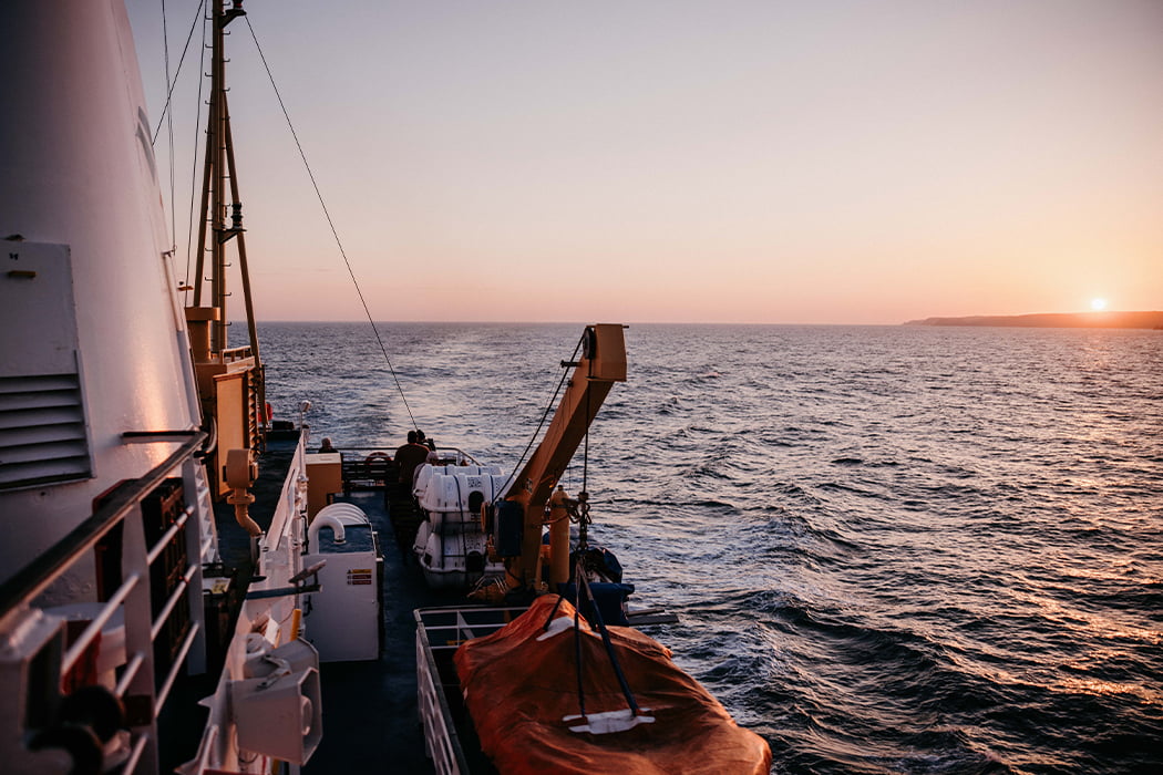 sunset on Scillonian III sailing - Isles of Scilly Travel