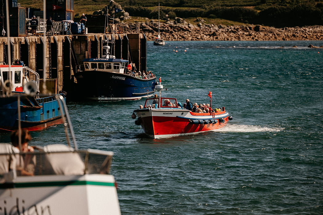 tripper boats alongside St Mary's quay, Isles of Scilly