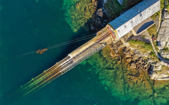 Aerial view of St. Mary's Lifeboat Station - Porthmellon Beach, Isles of Scilly