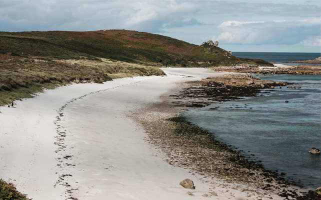 Little and Great Bay Beach on St. Martin's in Autumn