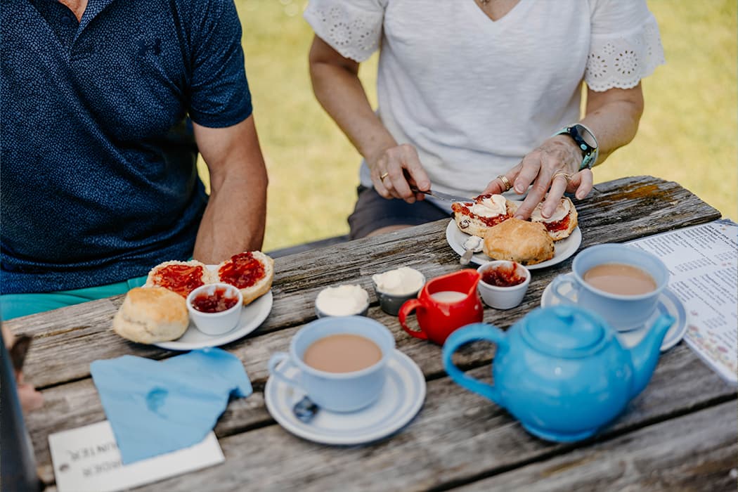 Cream tea at Carn Vean Tearoom, St mary's
