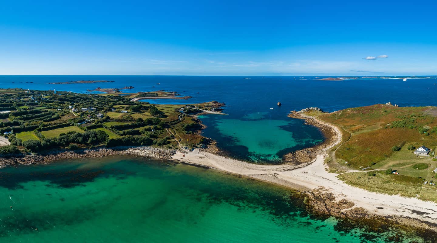 View of accommodation on St. Agnes, Isles of Scilly