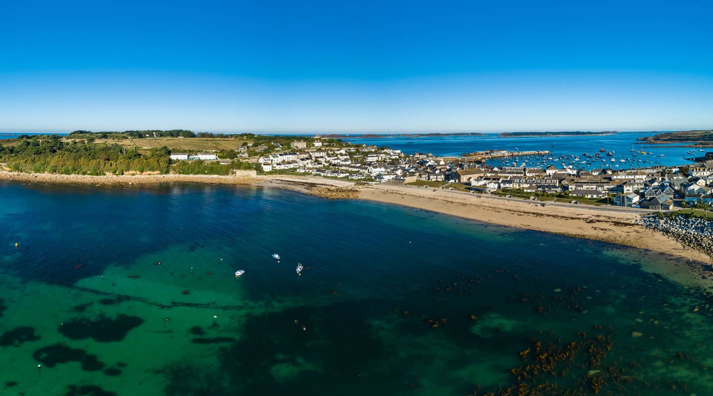 View of accommodation on St Mary's, Isles of Scilly
