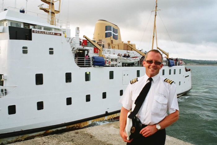 Scillonian III Captain Pete Crawford in 2006