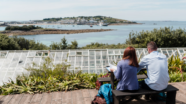 Alfresco lunch on St Mary's, Isles of Scilly in spring