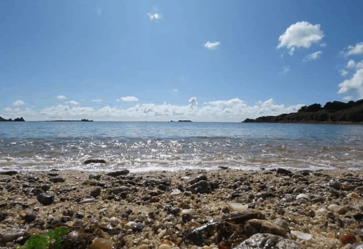 view of porthcressa beach, St Mary's, Isles of Scilly