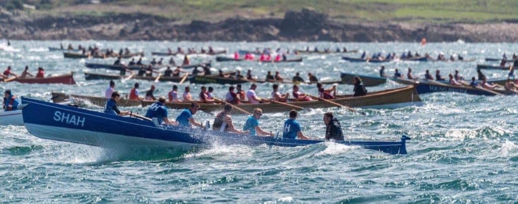 St Agnes pilot gig boat - Shah racing at the world pilot gig championships