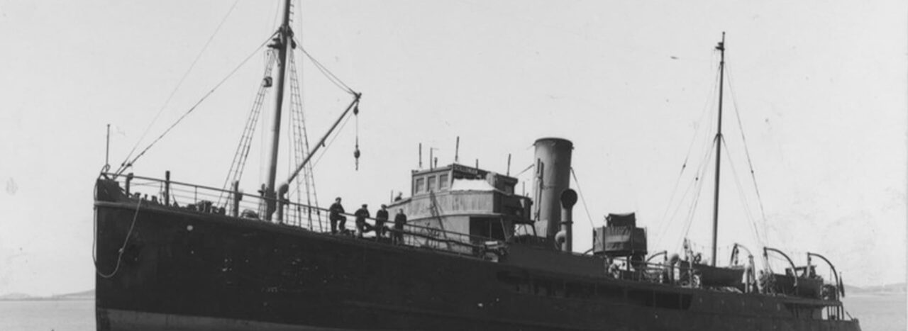 Scillonian painted black during World War II