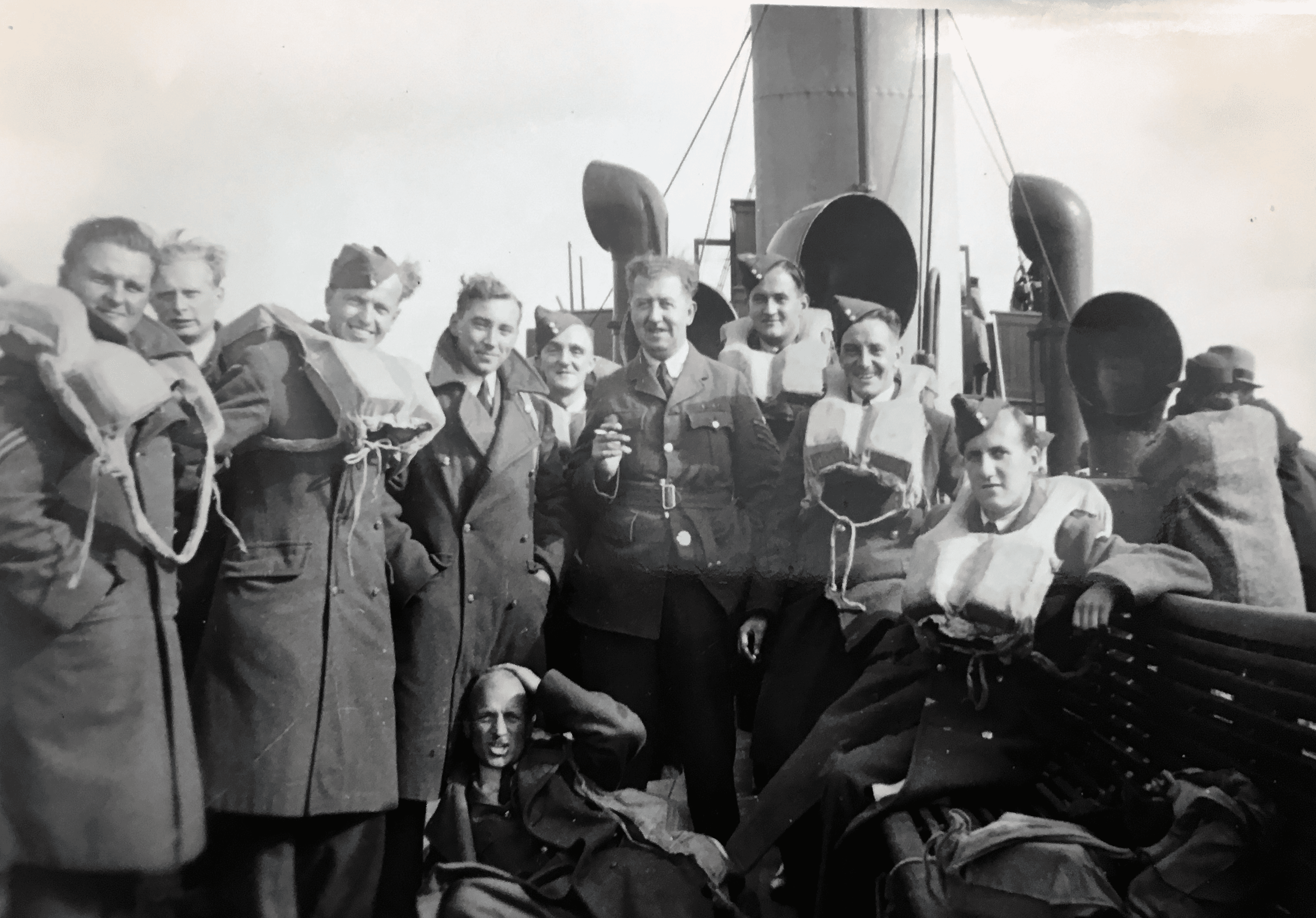 Service men aboard Scillonian I during WW2