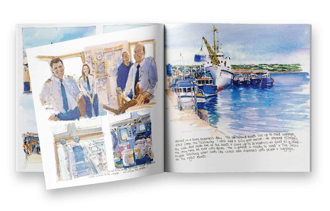 Sue Lewington's 100 year anniversary book for Isles of Scilly Steamship Group