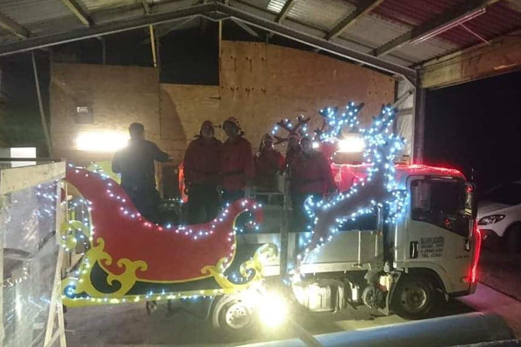 Island Carriers lorry turned into Santa's Sleigh for community event
