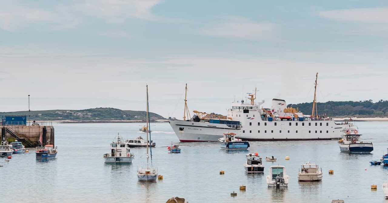 Scillonian III arriving in St Mary's Harbour, Isles of Scilly