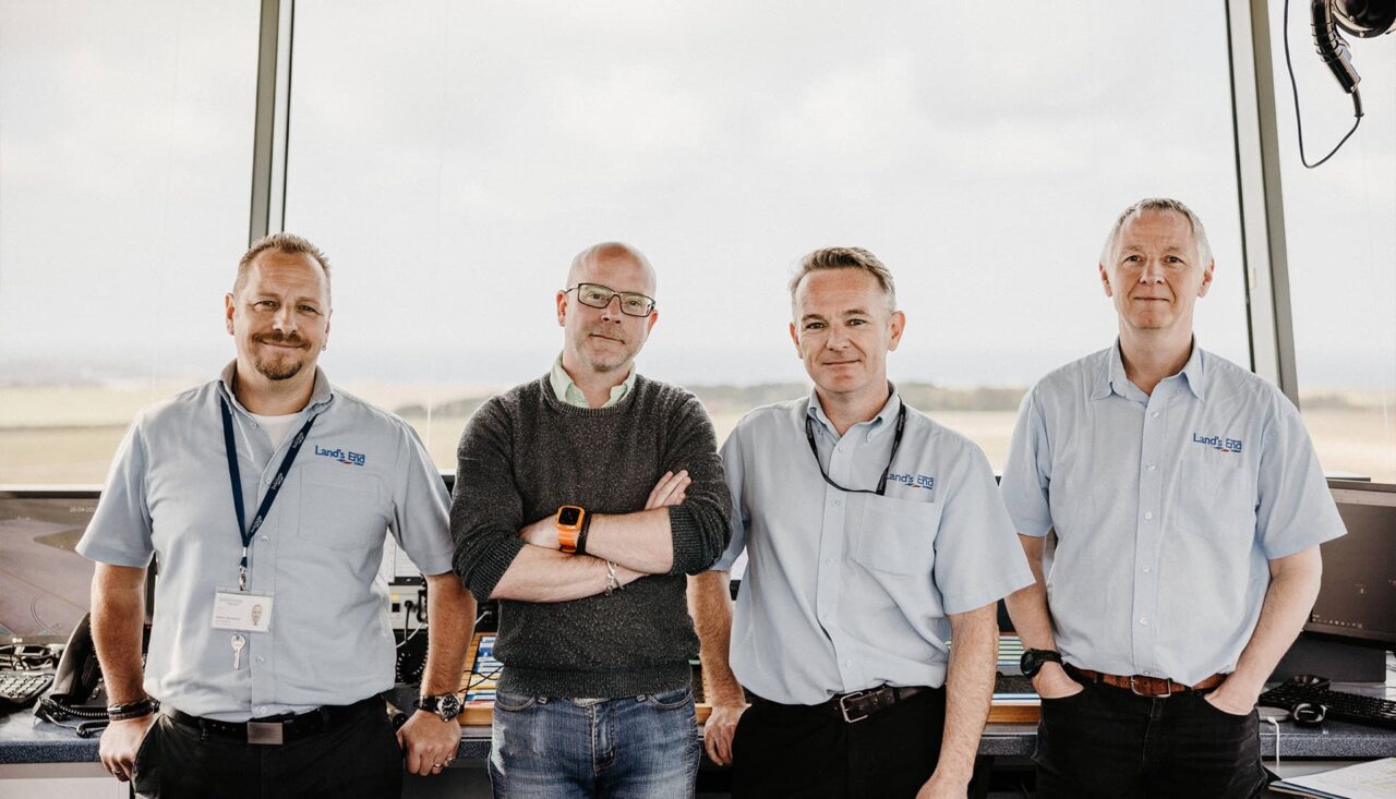 Land's End airport air traffic control team.