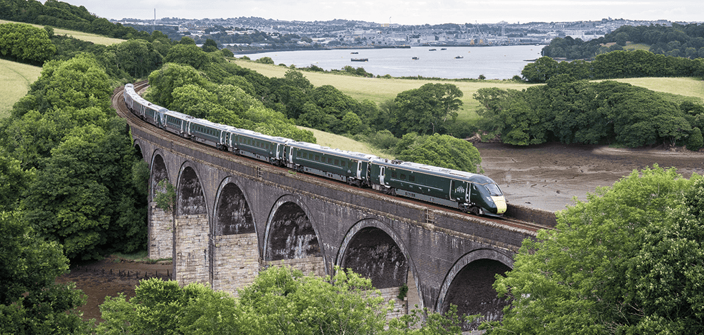 GWR Train from London Paddington to Penzance, Cornwall