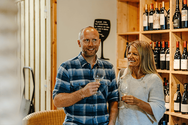 Holyvale vineyard & winery, couple wine tasting, St Mary's, Isles of Scilly