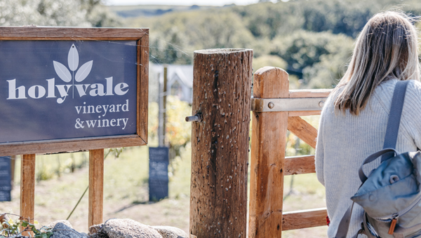 Holyvale vineyard & winery entrance, St Mary's, Isles of Scilly