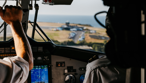 Skybus Pilots Landing at St Mary's Airport - Isles of Scilly