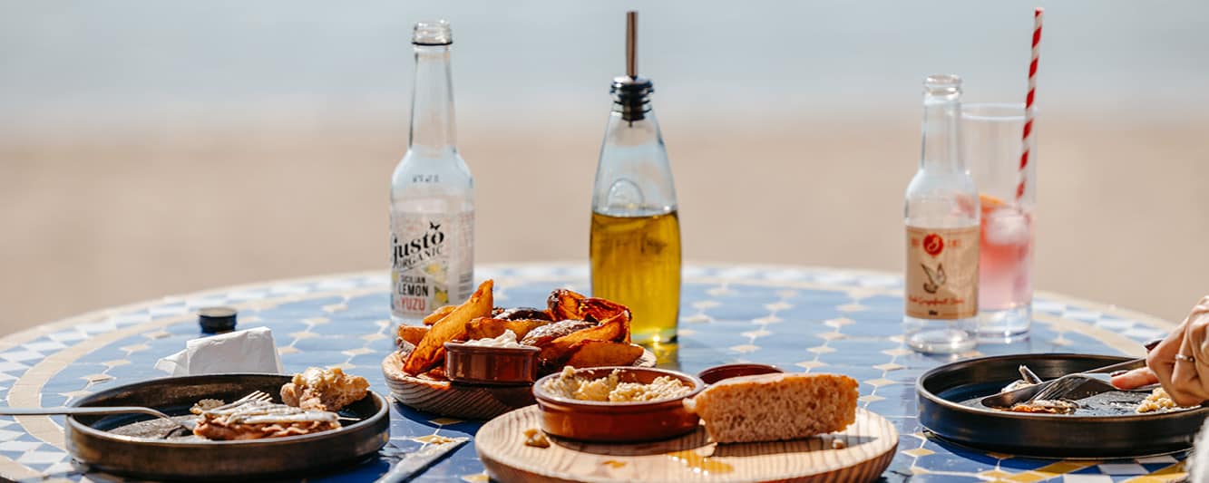 Food on a table