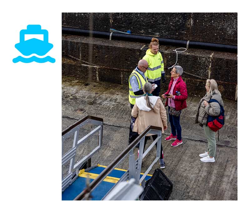 Scillonian III - Online Check-in - Boarding ferry