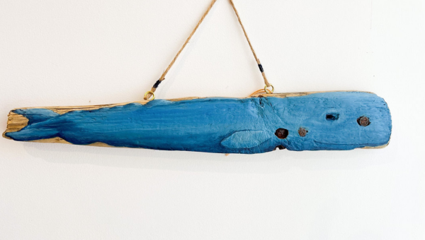 A painting of a whale