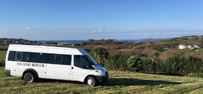 Island rover on the grass