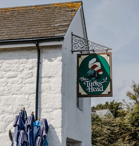 The Turks Head pub sign, St Agnes. Isles of Scilly