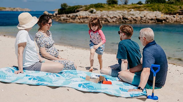 Family Day our on the beach, St Mary's
