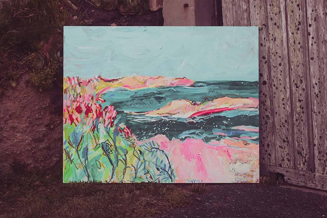 Emily Powell artwork of Pelistry Bay, St Mary's