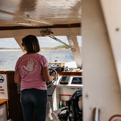 Captain of the Seaquest - glass bottom boat - isles of Scilly