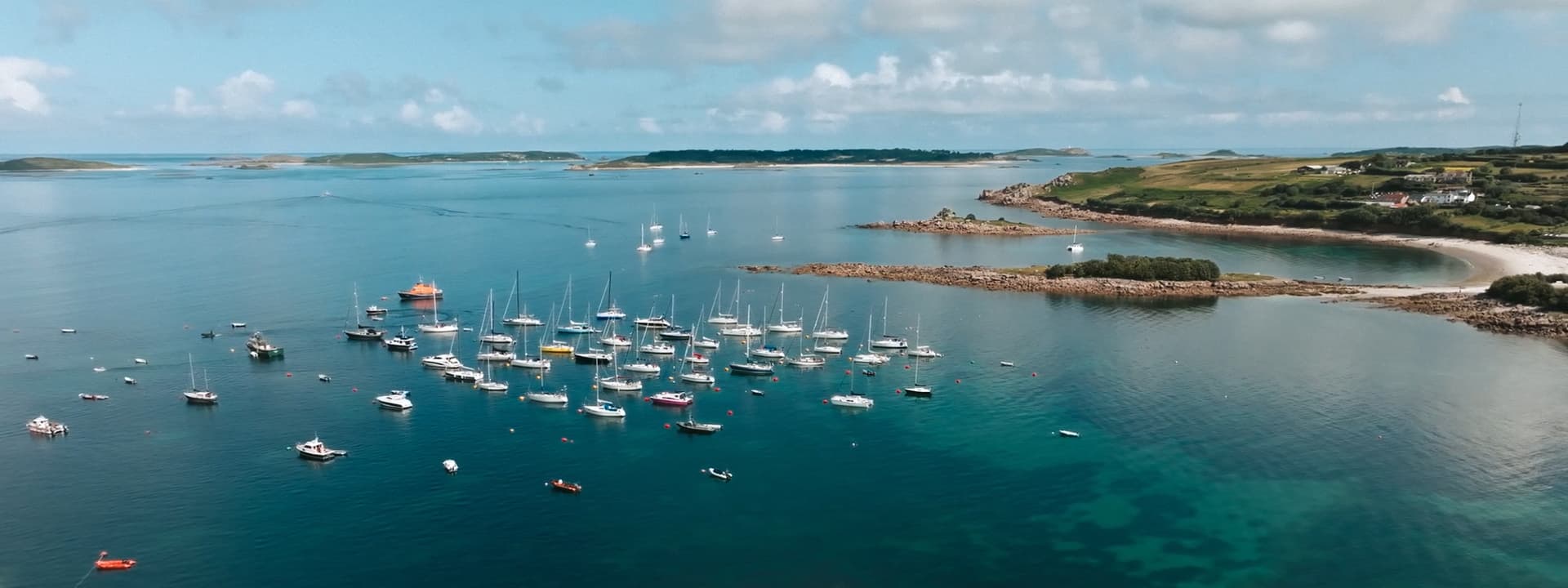 view of st mary's harbour, and the islands - Isles of Scilly