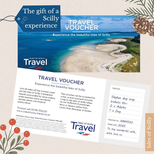 Isles of Scilly Gift Vouchers - Christmas 2025
