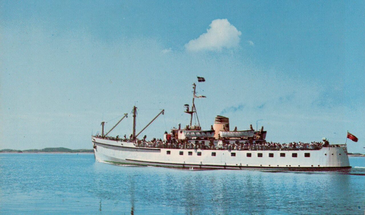 Passengers aboard Scillonian II.