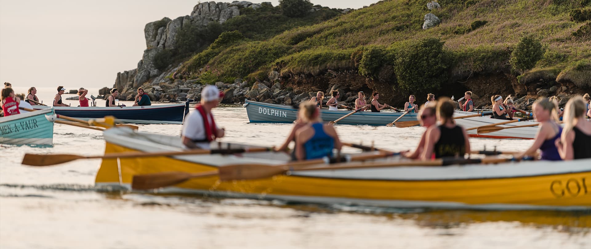 Women gigs team after a race, Isles of Scilly