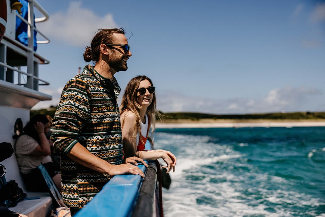 People on a boat trip from St Martin's, Isles of Scilly