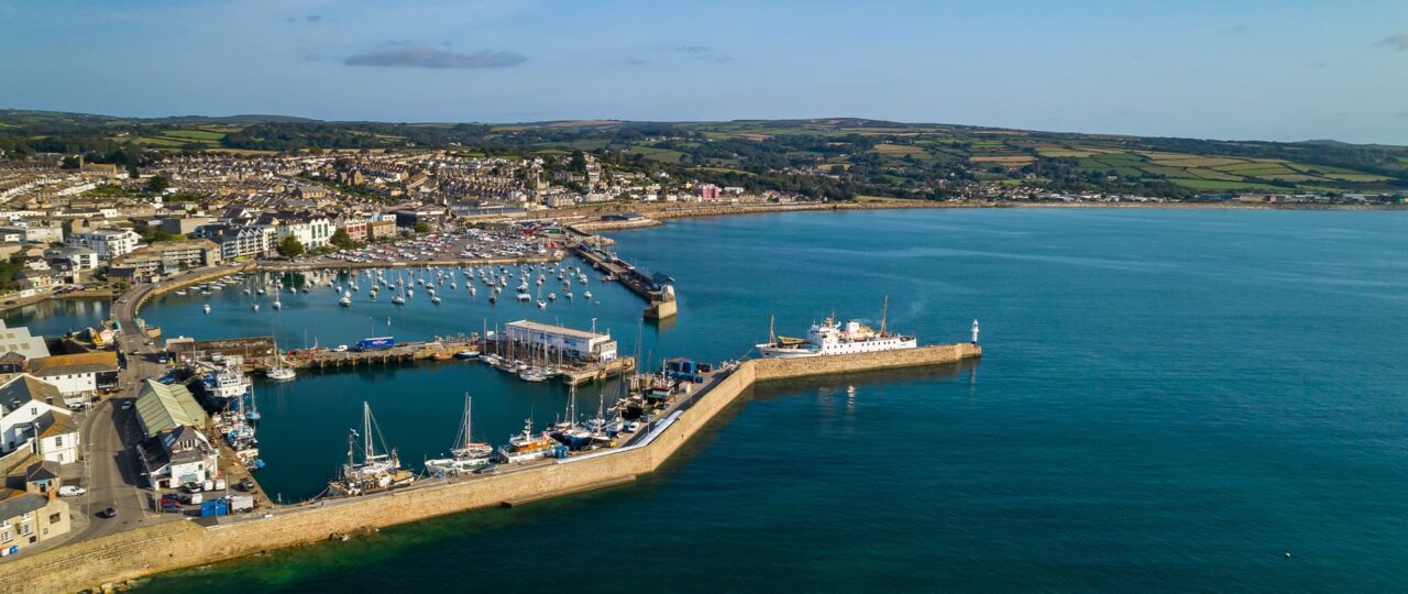 Scillonian III alongside the quay in Penzance, Cornwall