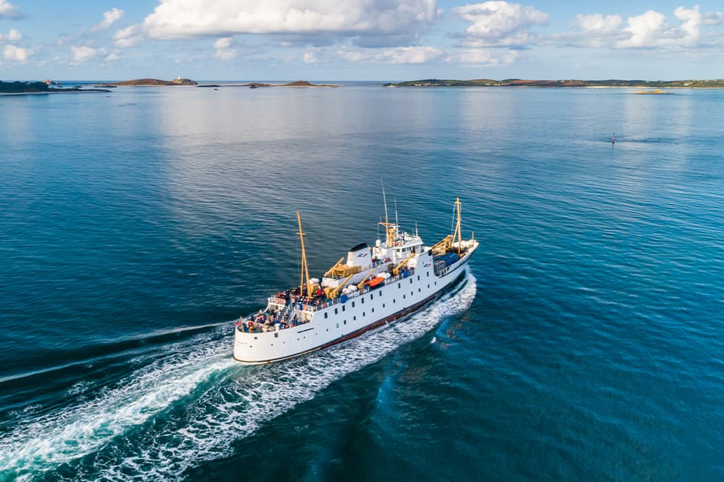 Scillonian III, passenger ferry sailing from the Isles of Scilly