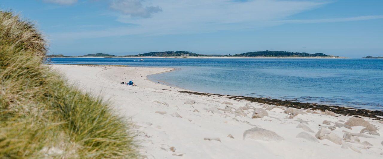 view from Bar Point, St Mary's looking over to Tresco, Isles of Scilly