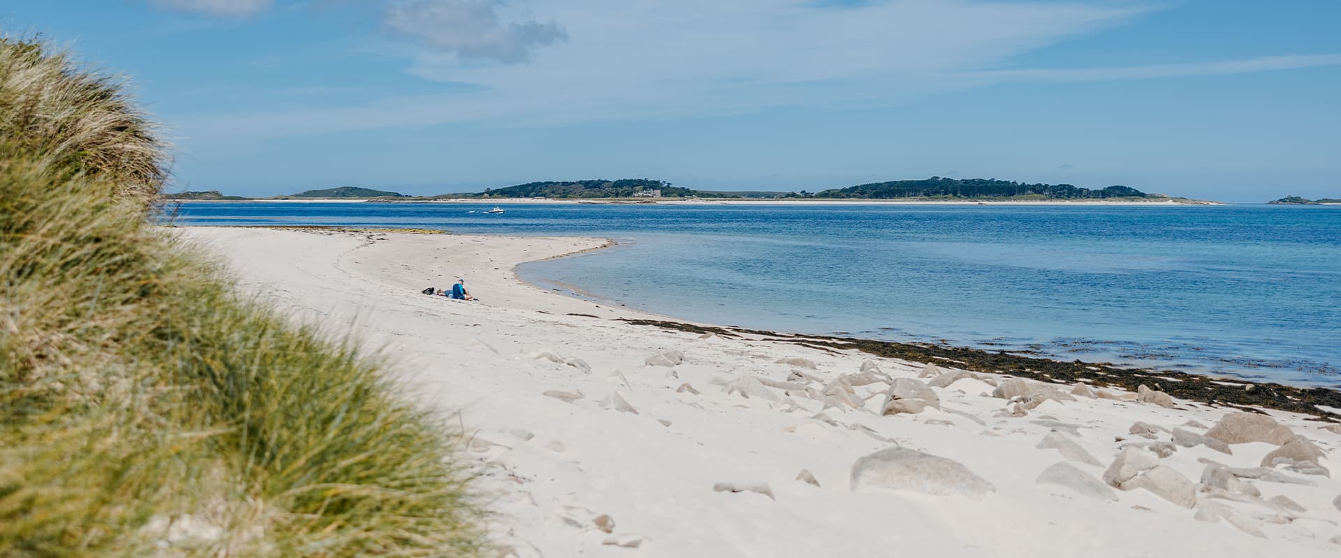 view from Bar Point, St Mary's looking over to Tresco, Isles of Scilly