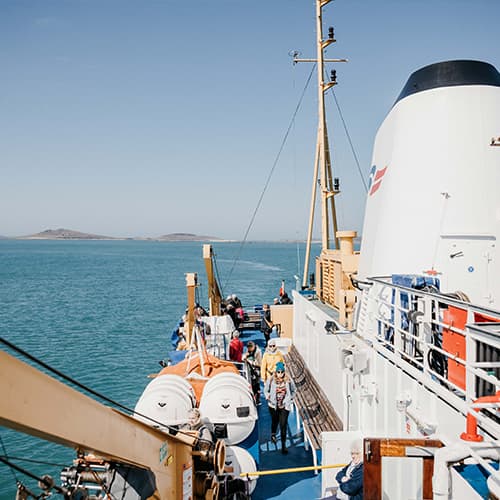 First Island view when you travel on Scillonian III