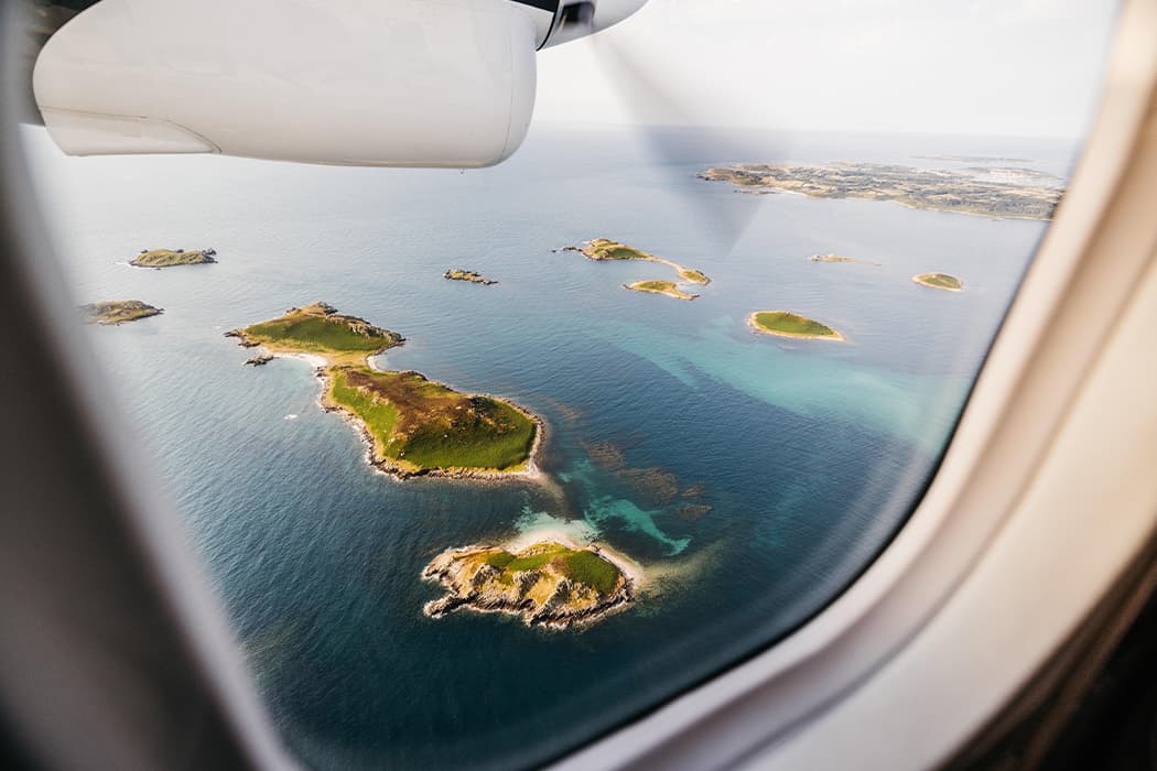 First islands views from a Skybus aircraft