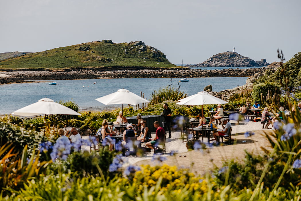 The outdoor area at Karma St Martin's Hotel, Isles of Scilly