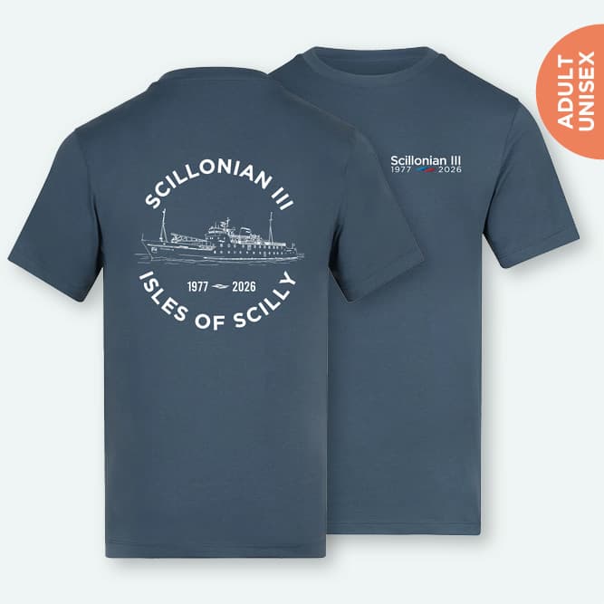 Scillonian III commemorative adult's t-shirt airforce blue