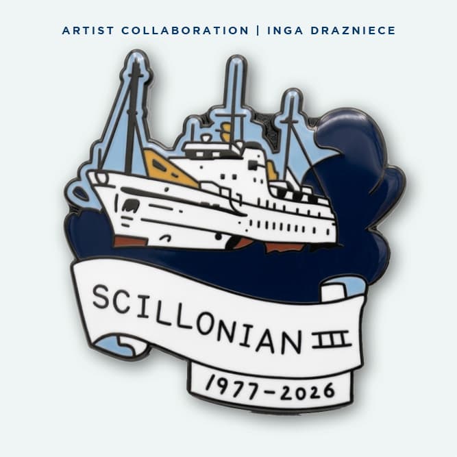 Scillonian III commemorative pin badge