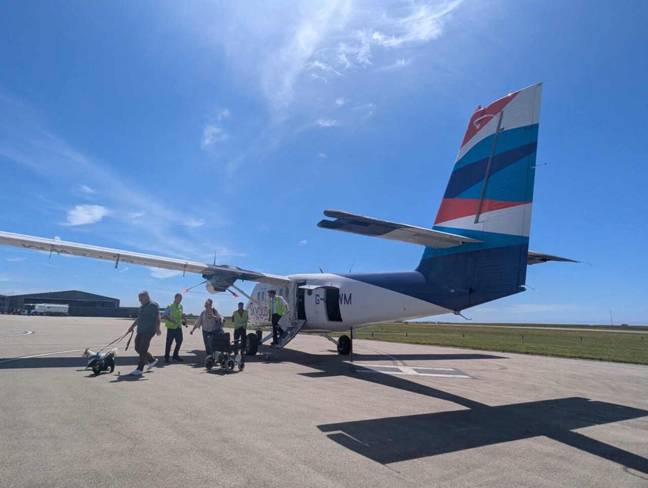 Skybus plane on runway